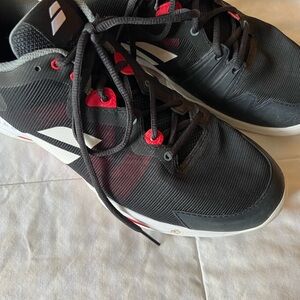 Babolat Black Red White Tennis Shoes Sneakers Men’s Size 12.5 excellent
